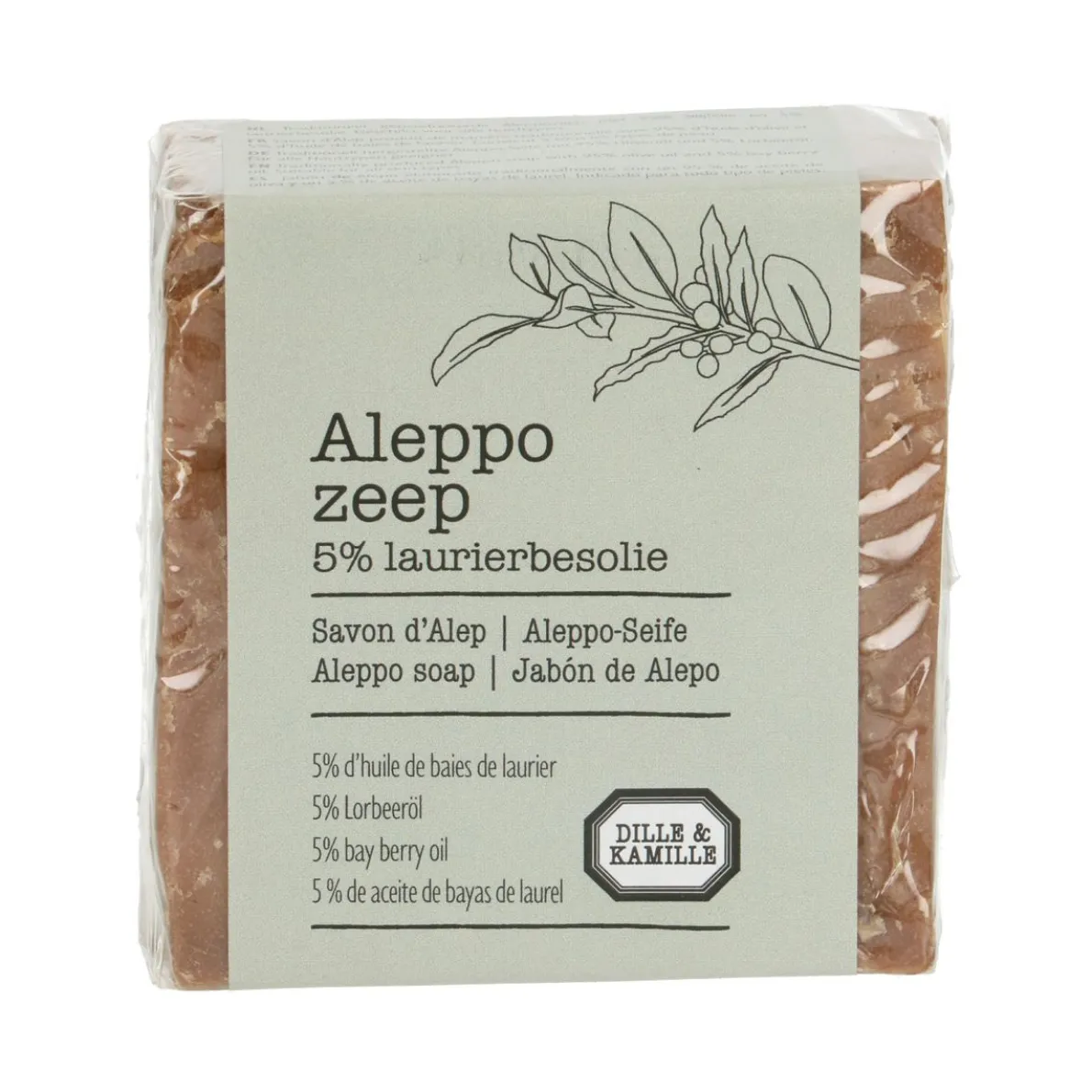 Aleppo-zeep, 95% olijfolie & 5% laurierolie, 200 gram