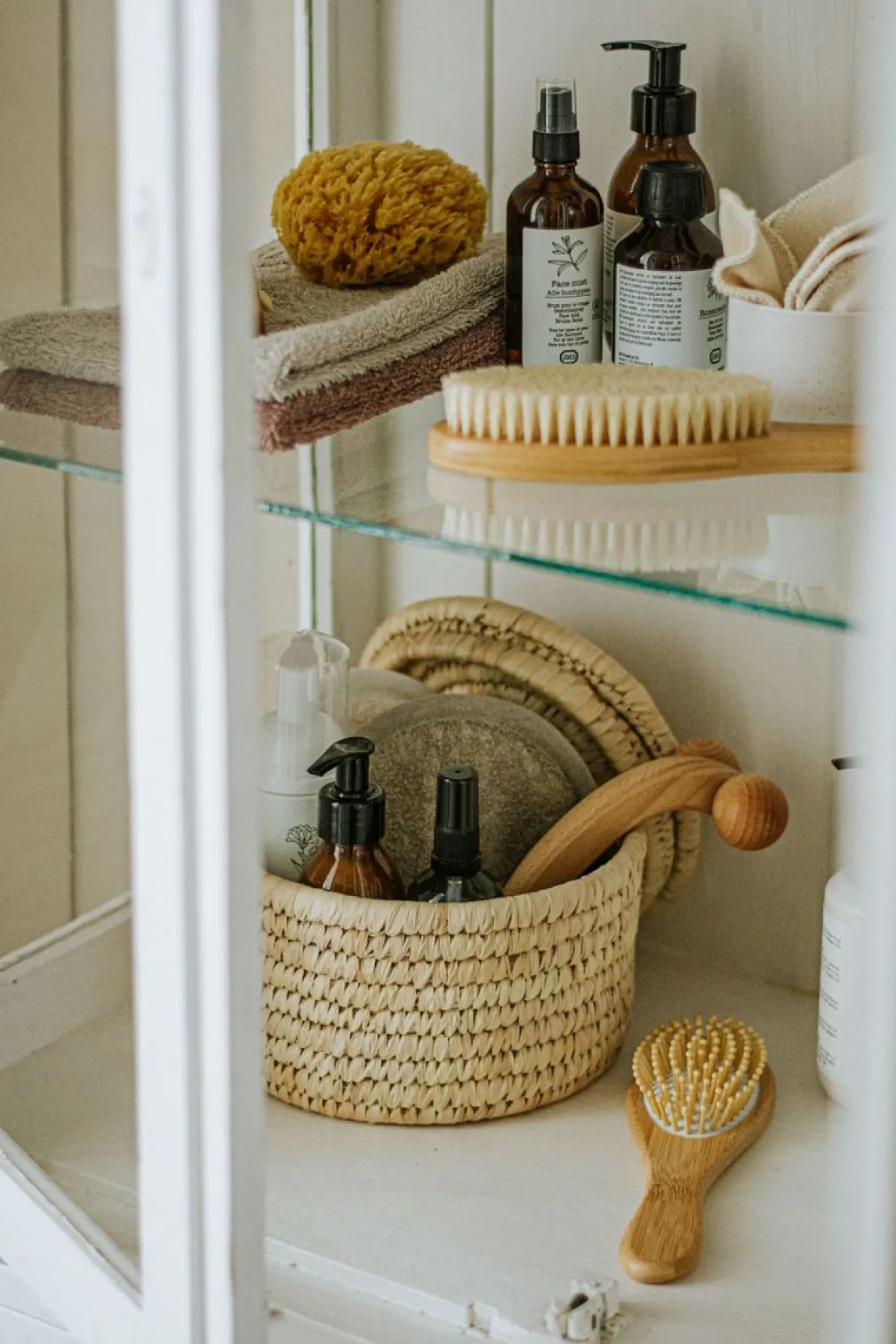 Bad- en saunaborstel, bamboe, zachte haren