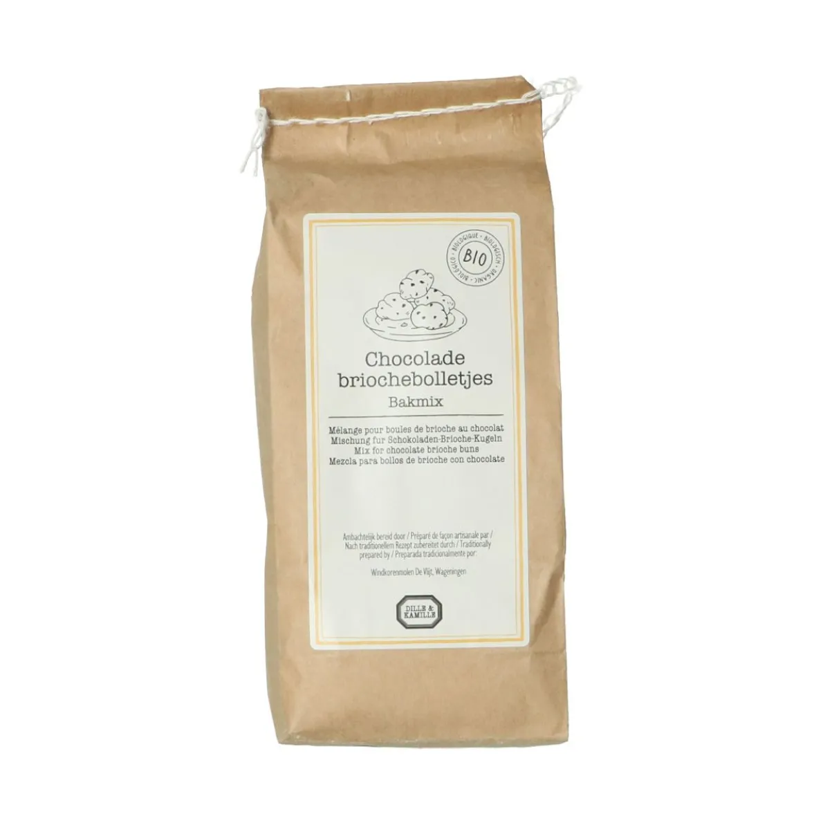 Bakmix, chocolade, briochebolletjes, biologisch, 500 gram