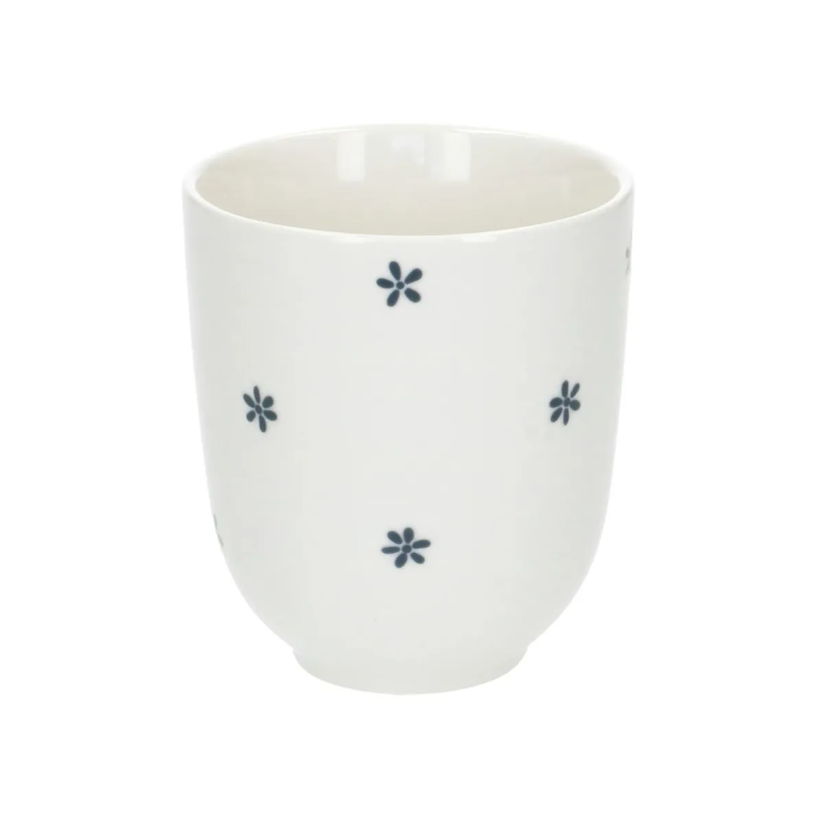 Beker met bloemetjes, organisch, porselein, Ø 7,6 cm