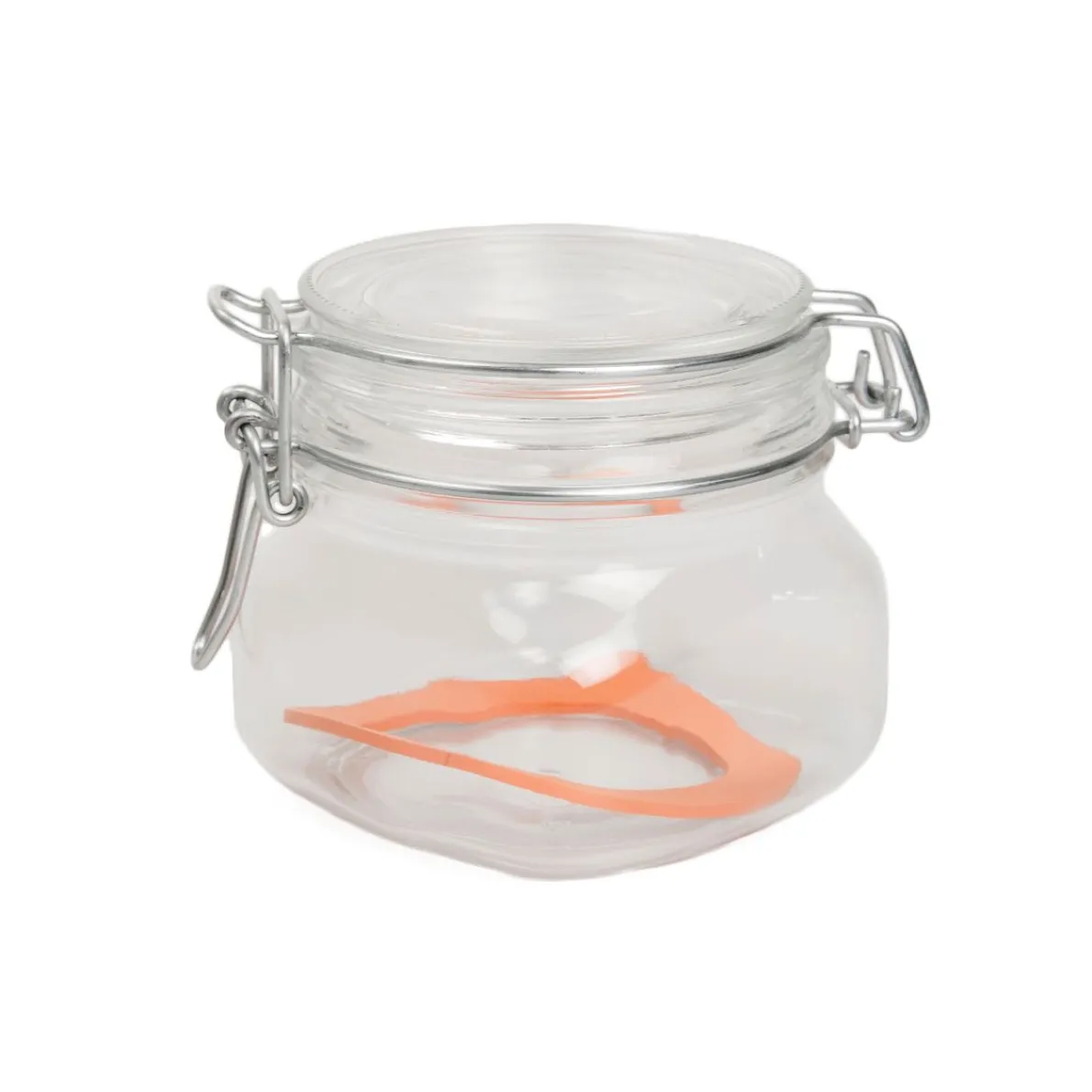 Beugelpot, glas, vierkant, 0,5 l