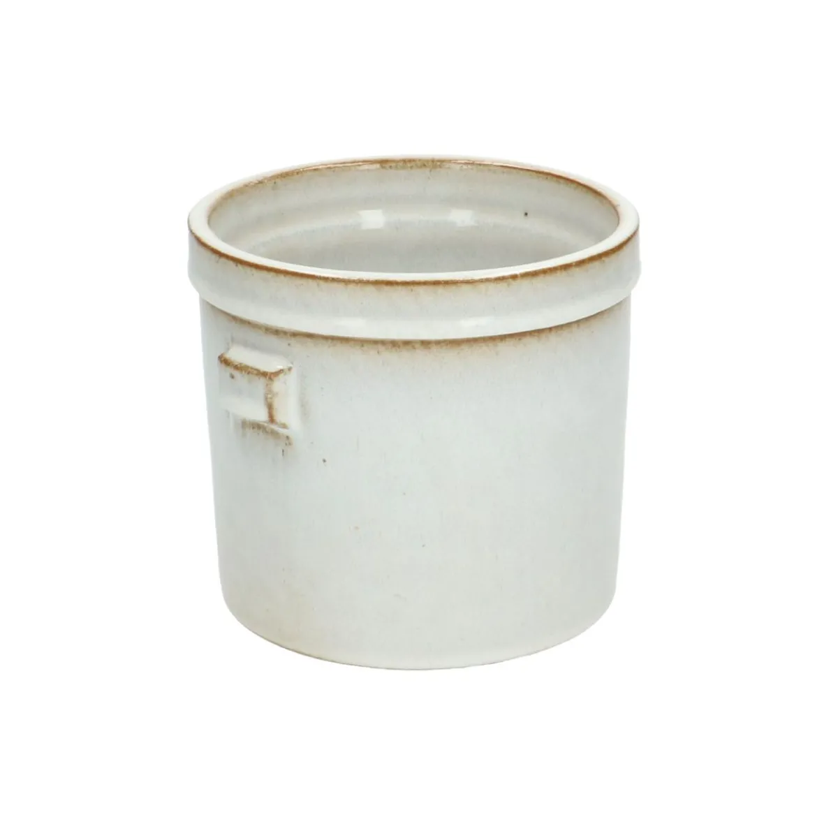 Bloempot 'Prado', aardewerk, wit Ø 14
