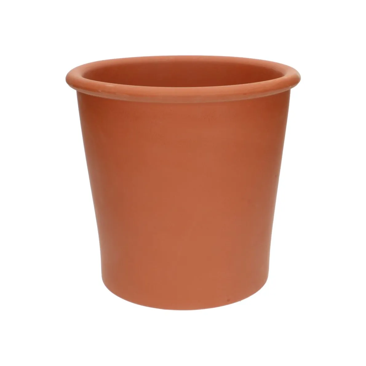 Bloempot ronde rand, donker terracotta, ø 23 cm