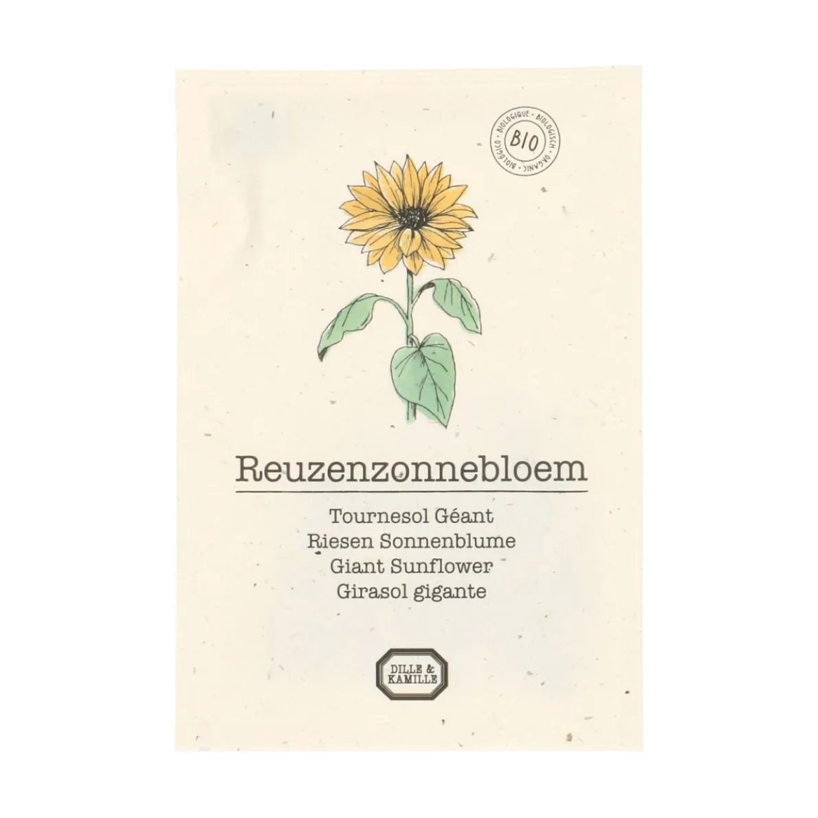 Bloemzaden, biologisch, zonnebloem, 2.5 g