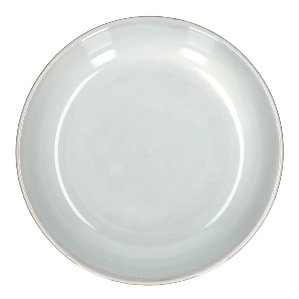 Bord diep reactieve glazuur, steengoed, grijs, Ø 22 cm