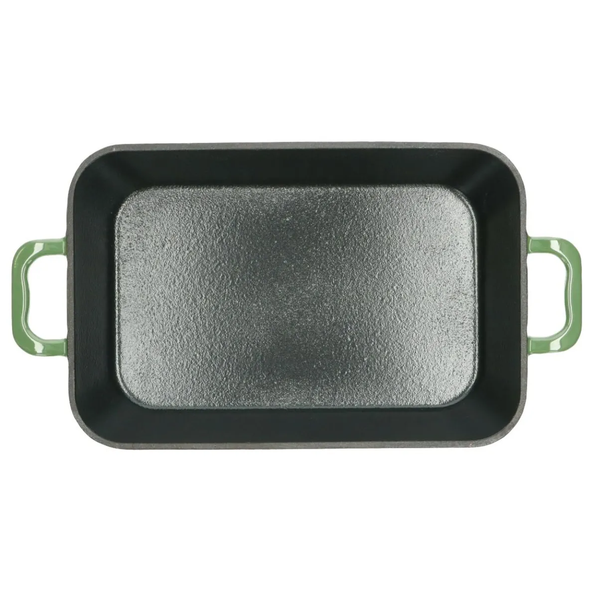 Braadslede, gietijzer, groen, 40 x 22 cm