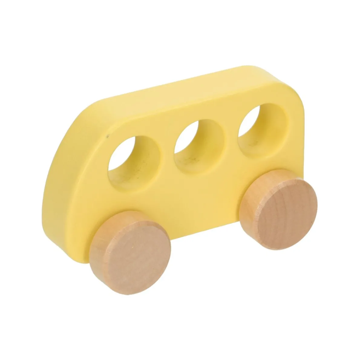 Bus, hout, geel