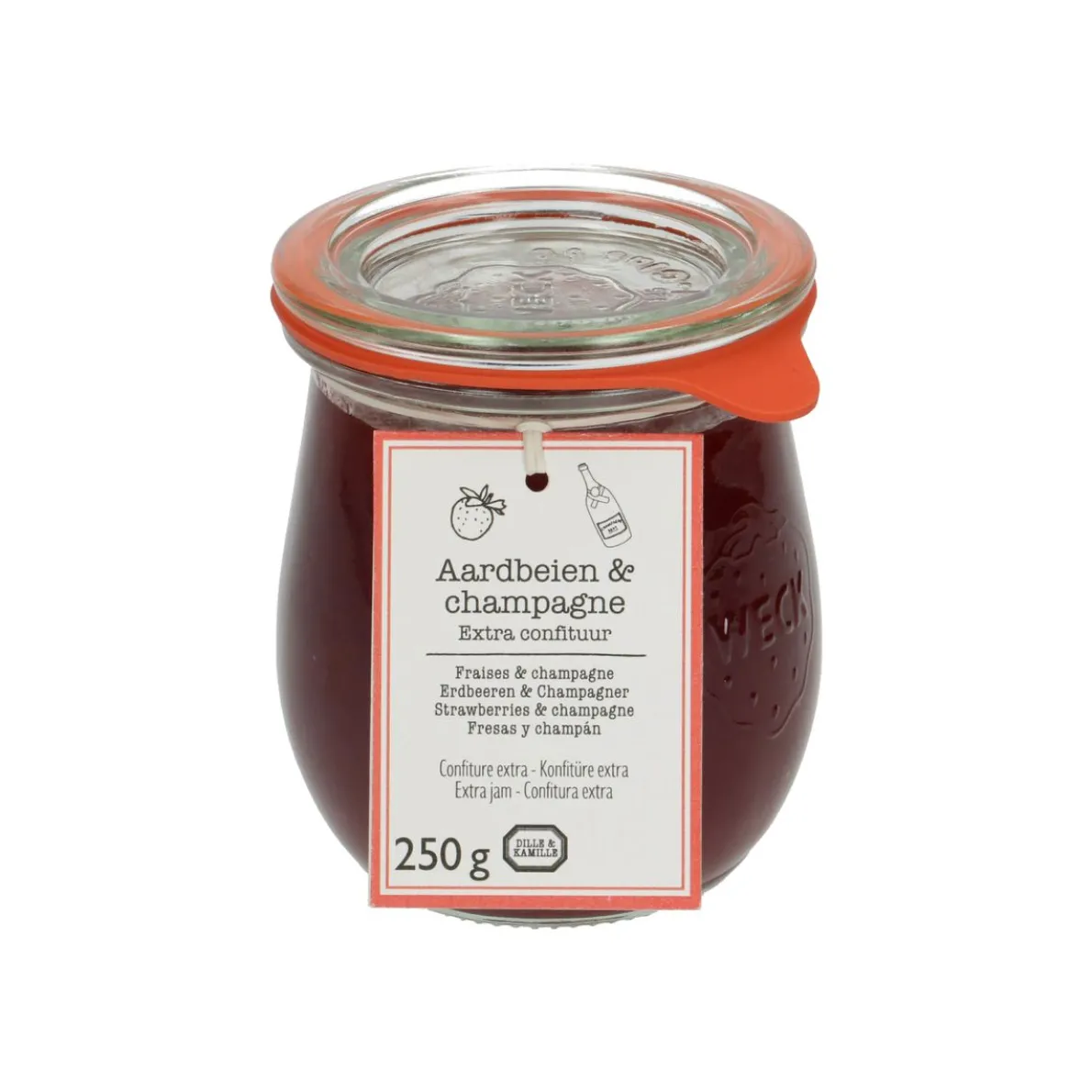 Confituur, aardbei champagne, 250 gram