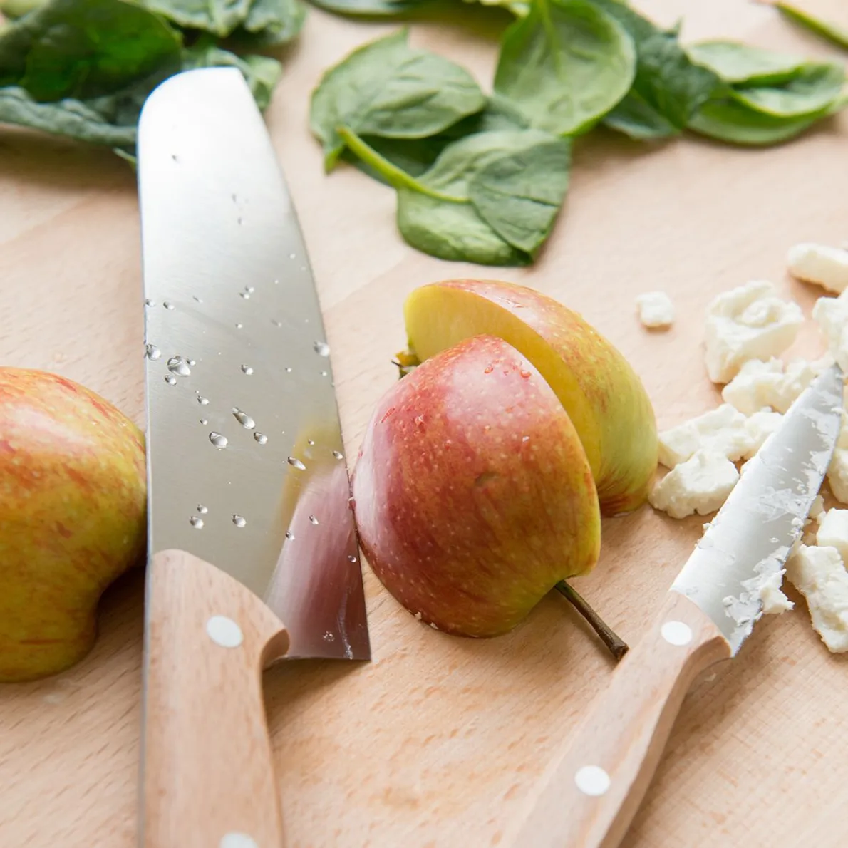 D&K santokumes, beukenhouten handvat, 32 cm