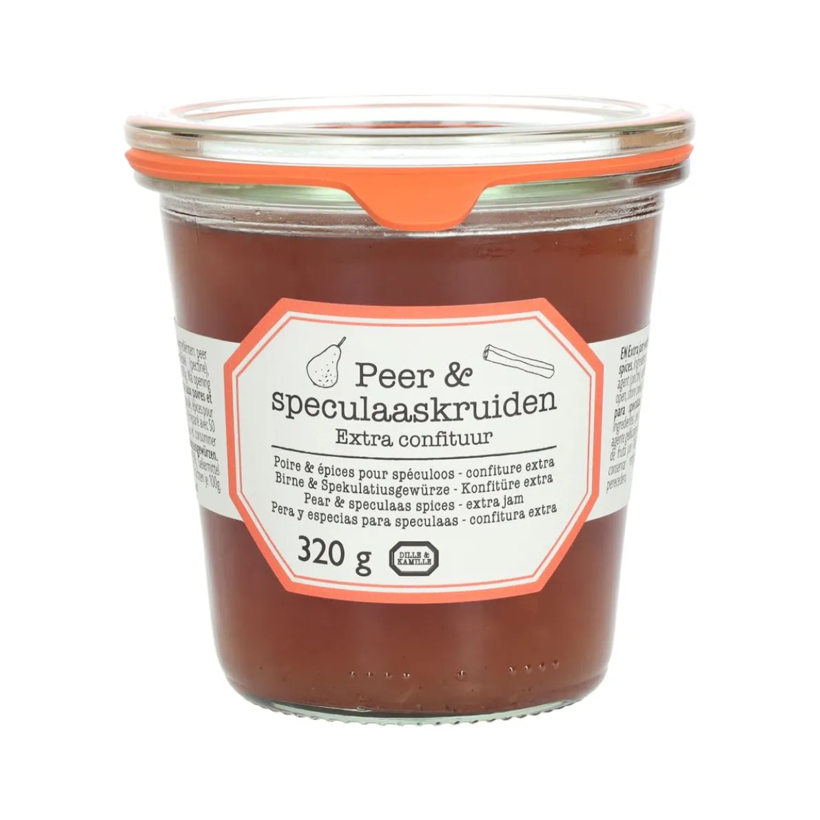 Extra-confituur, peer & speculaas, 320 gram