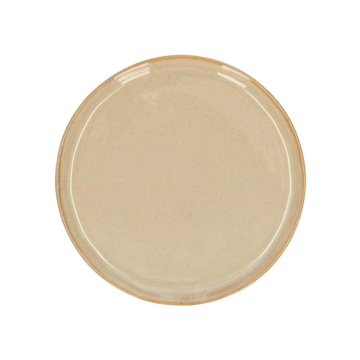 Gebaksbordje reactief glazuur, steengoed, zand, Ø 15 cm
