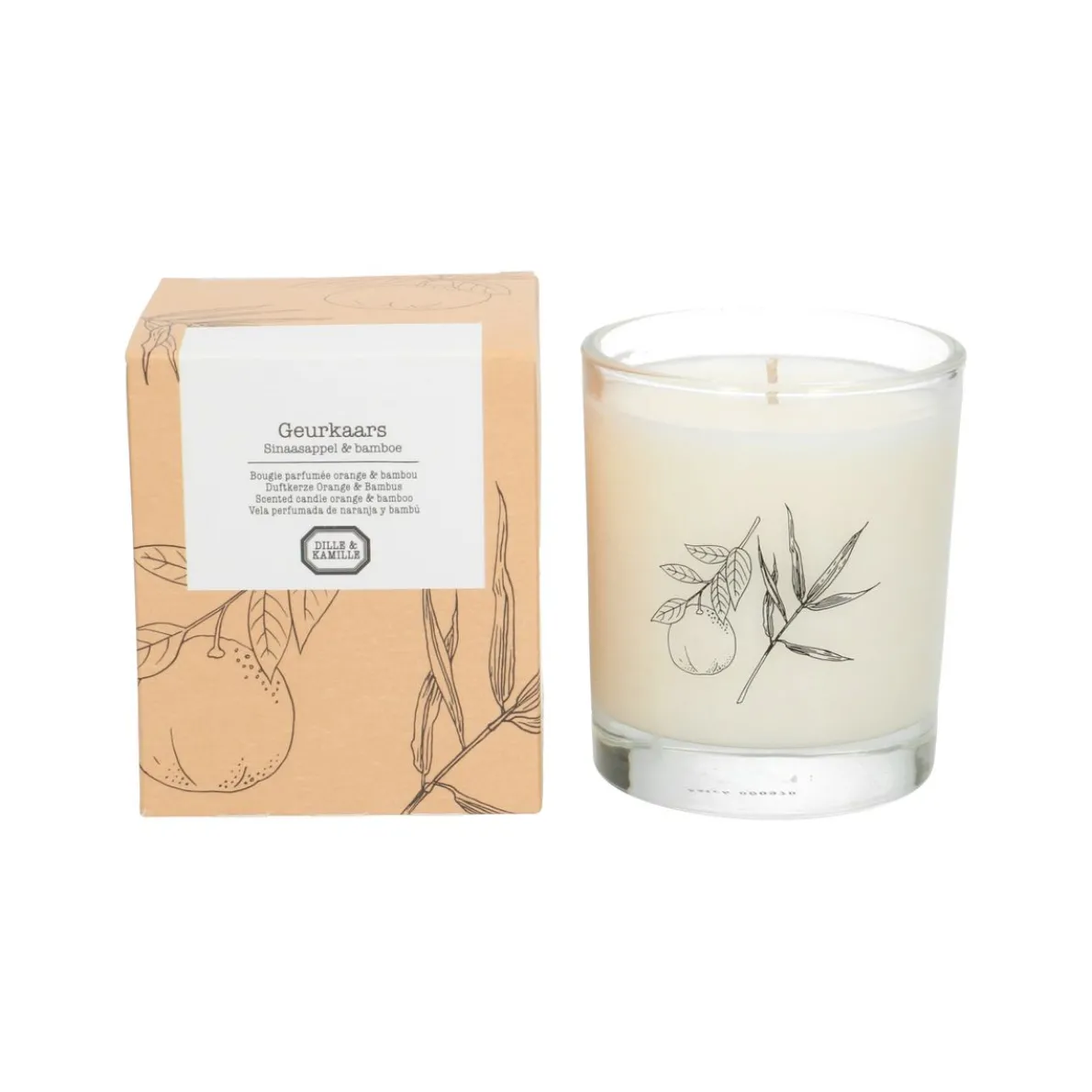 Geurkaars, sinaasappel en bamboe, 210 gram