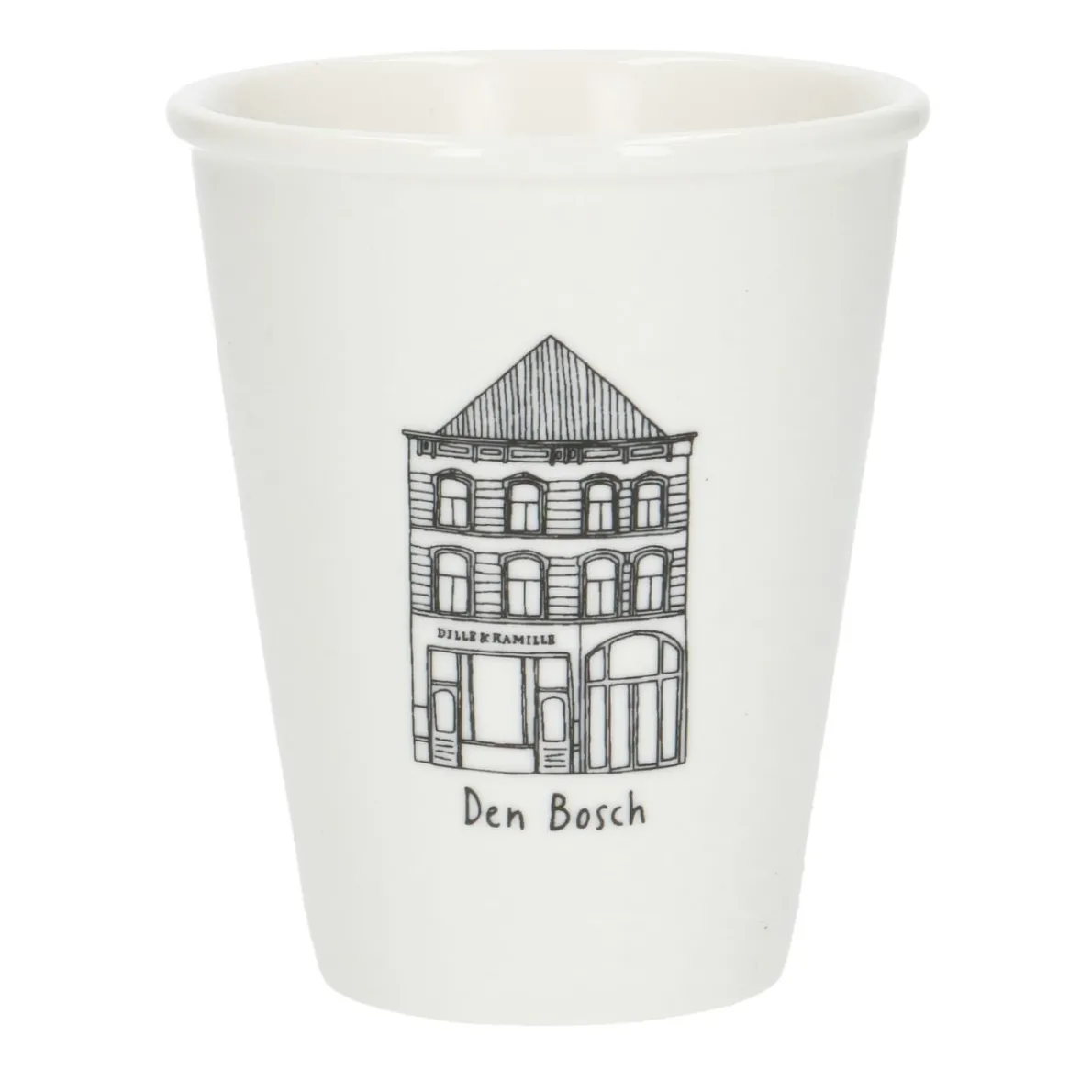 Gevel mok, Den Bosch, porselein, 200 ml