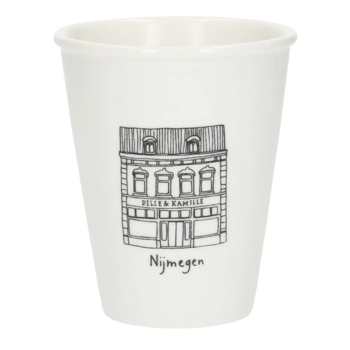 Gevel mok, Nijmegen, porselein, 200 ml