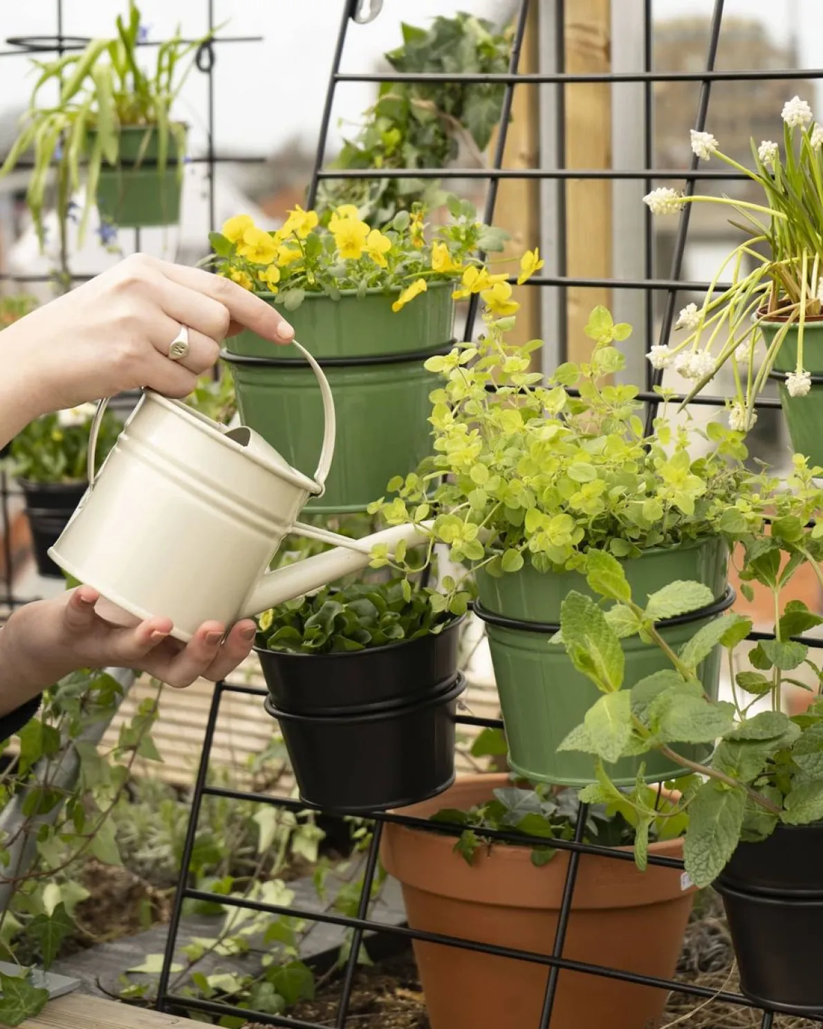 Gieter, zink, offwhite, 0,9 l