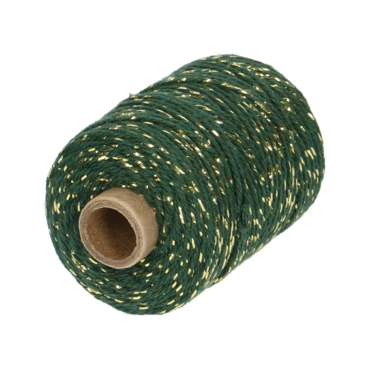 Glinsterkoord, katoen, donkergroen, 50 m