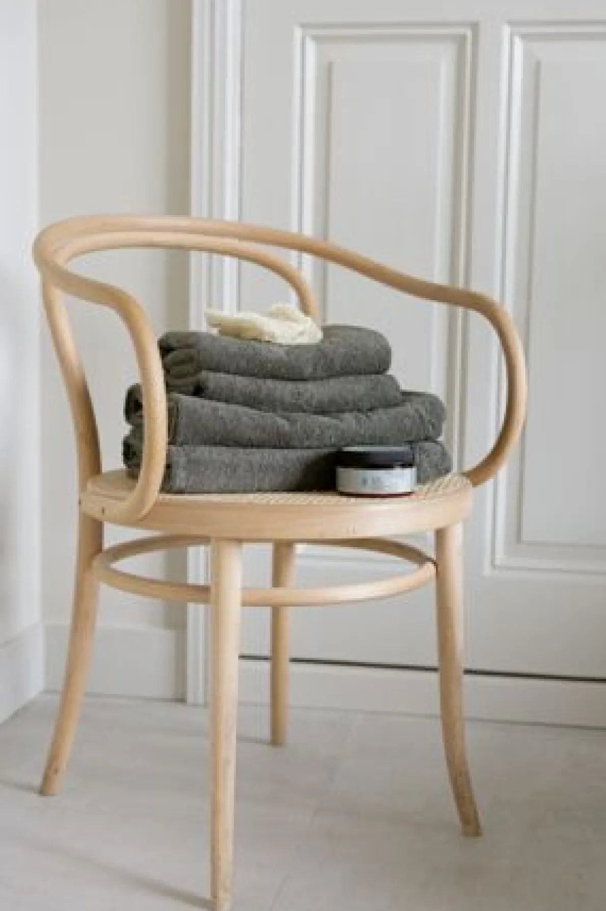 Handdoek, Recycled katoen, Donker olijfgroen, 70 x 140 cm