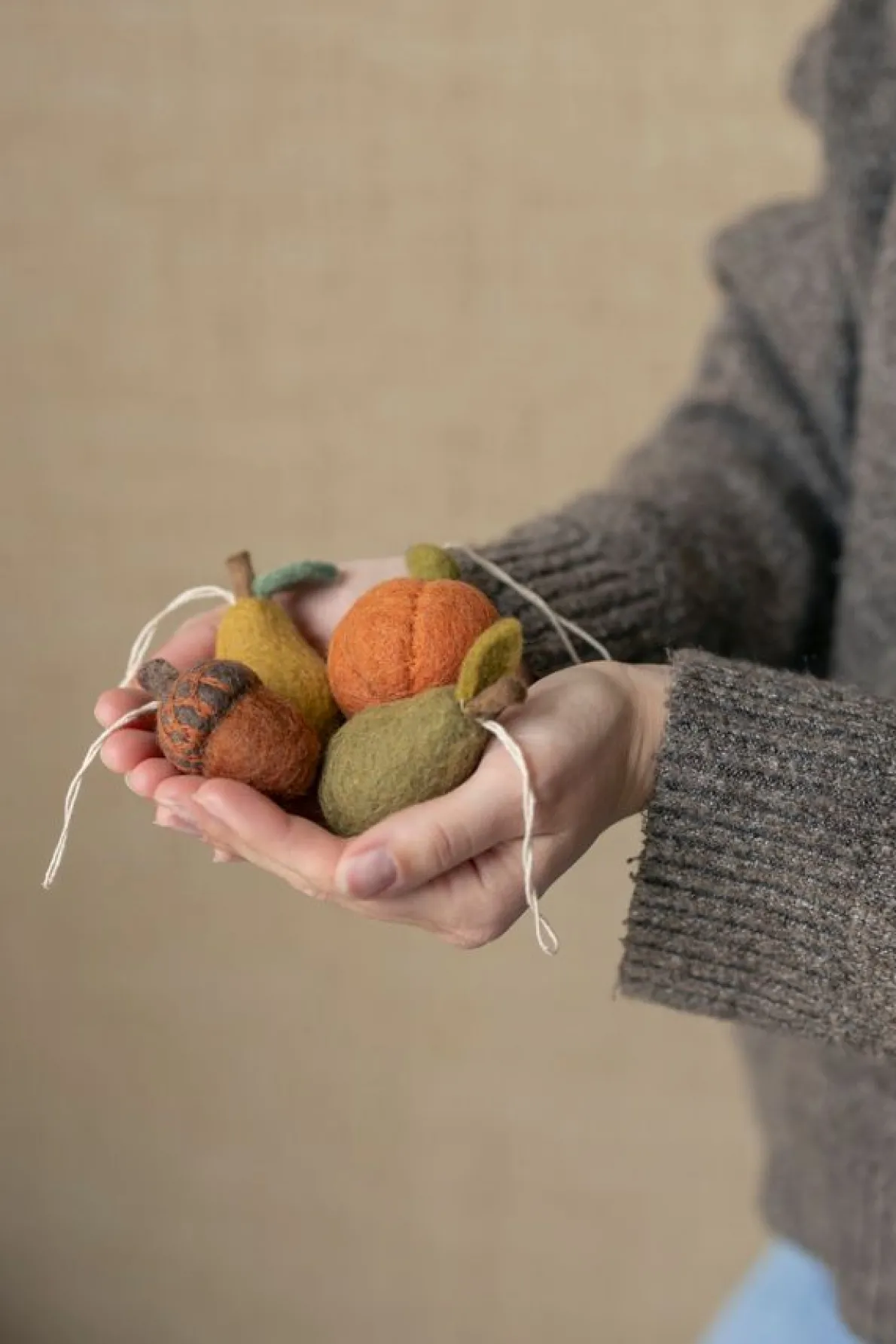 hanger, vilt, pompoen, oranje, vilt