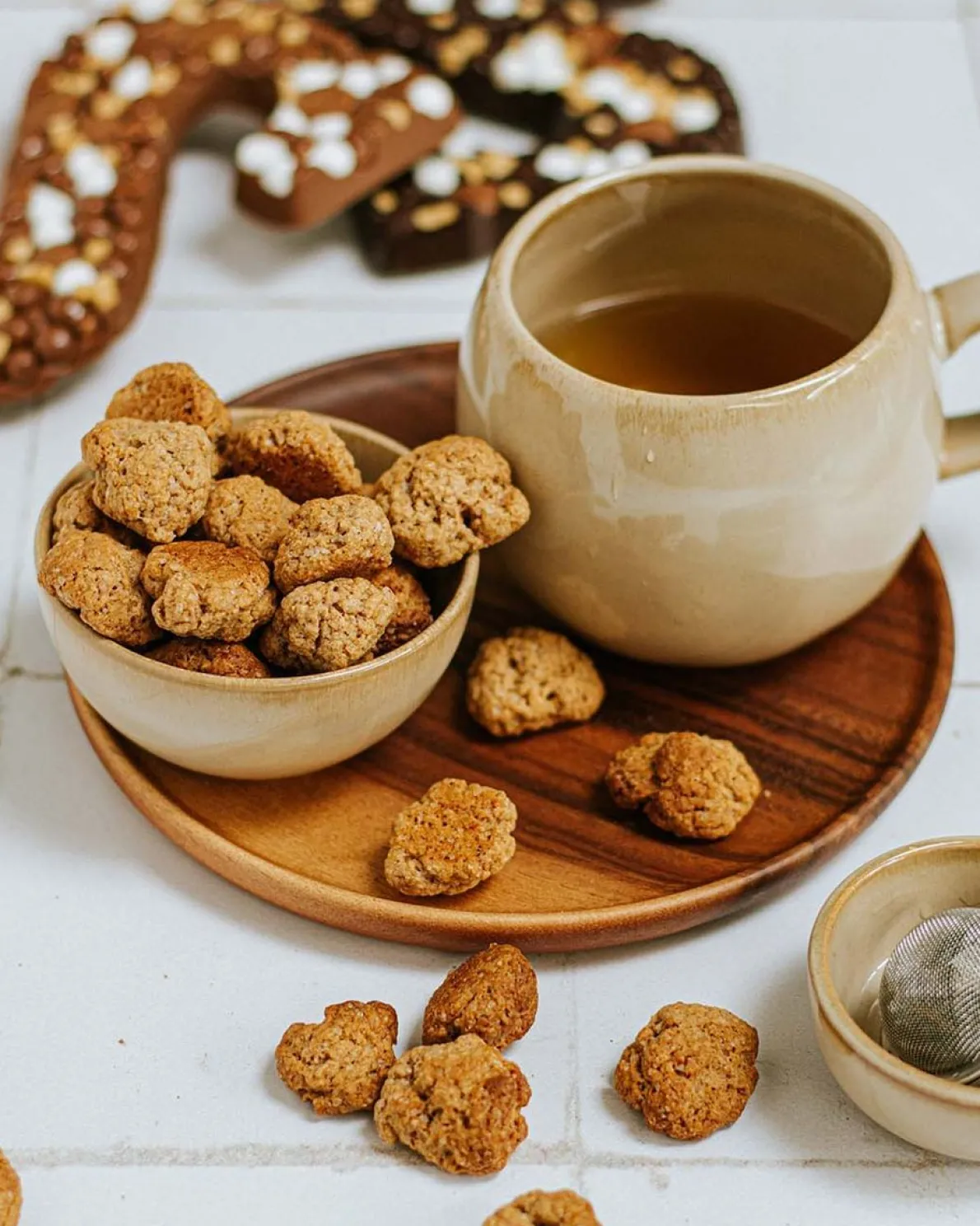 Houten bord, acacia, Ø 20 cm