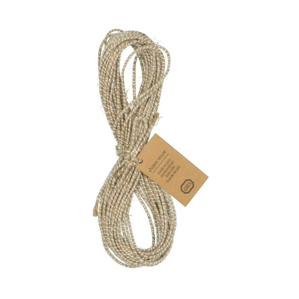 Jute touw, wit en bruin