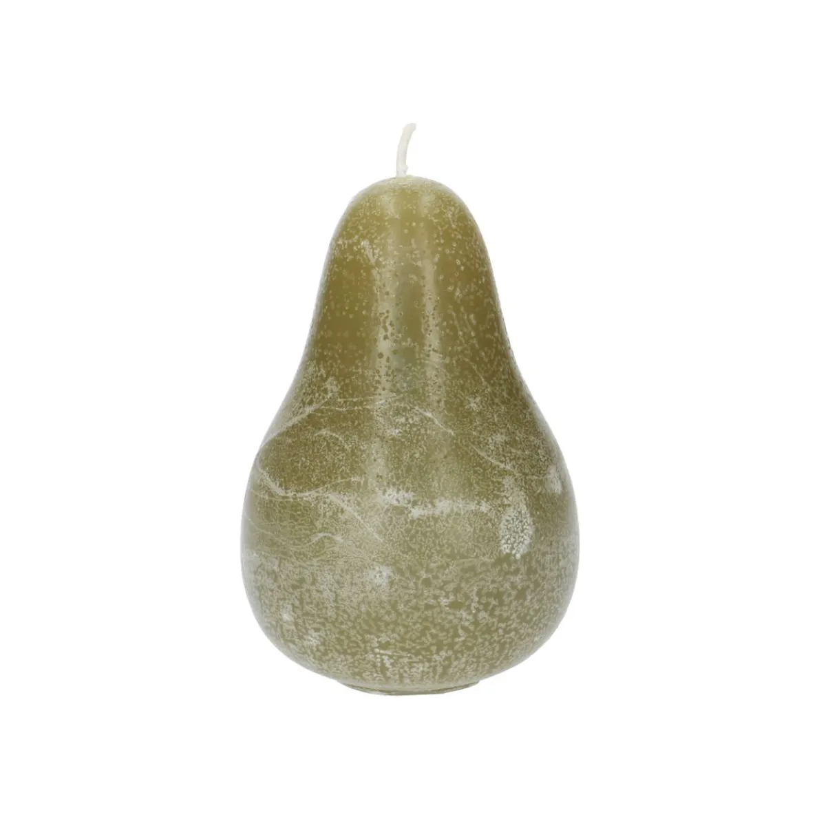 Kaars peer, groen, Ø11 X 7,5 cm