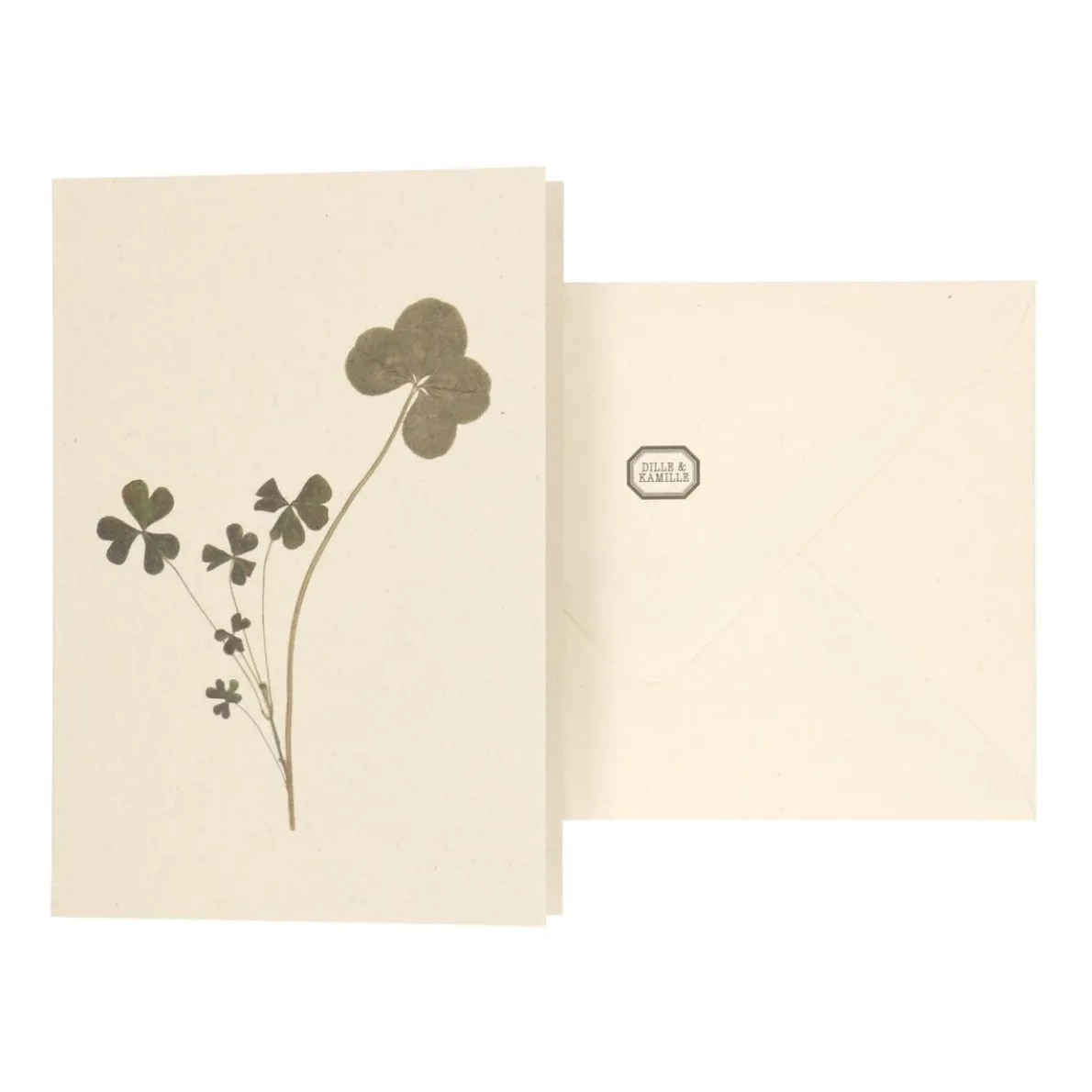 Kaart met envelop, klaver