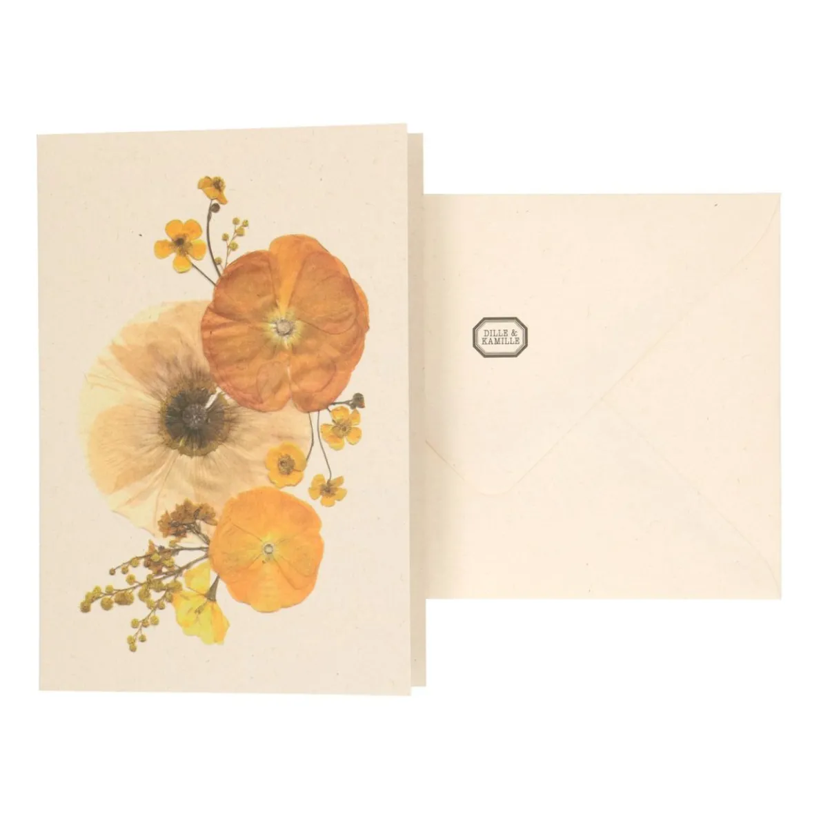 Kaart met envelop, ranonkel