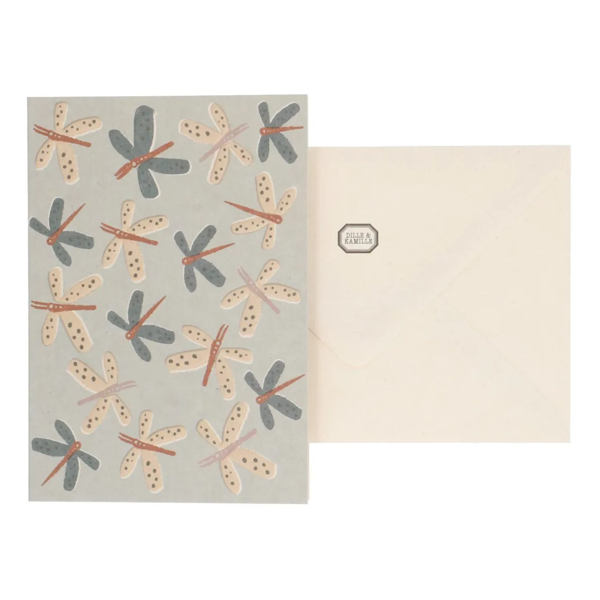 Kaart met envelop, libellen