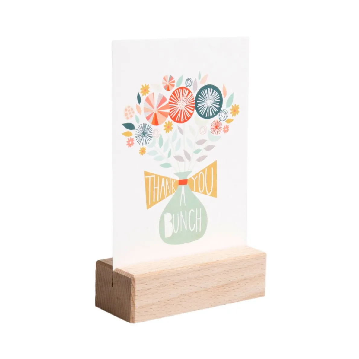 Kaarthouder, beukenhout, rechthoekig