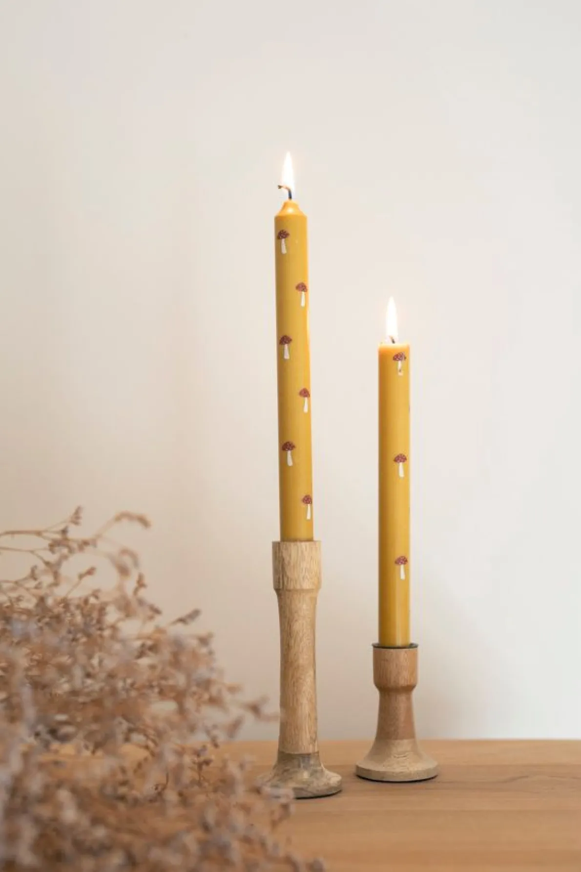 Kandelaar, mangohout, klein