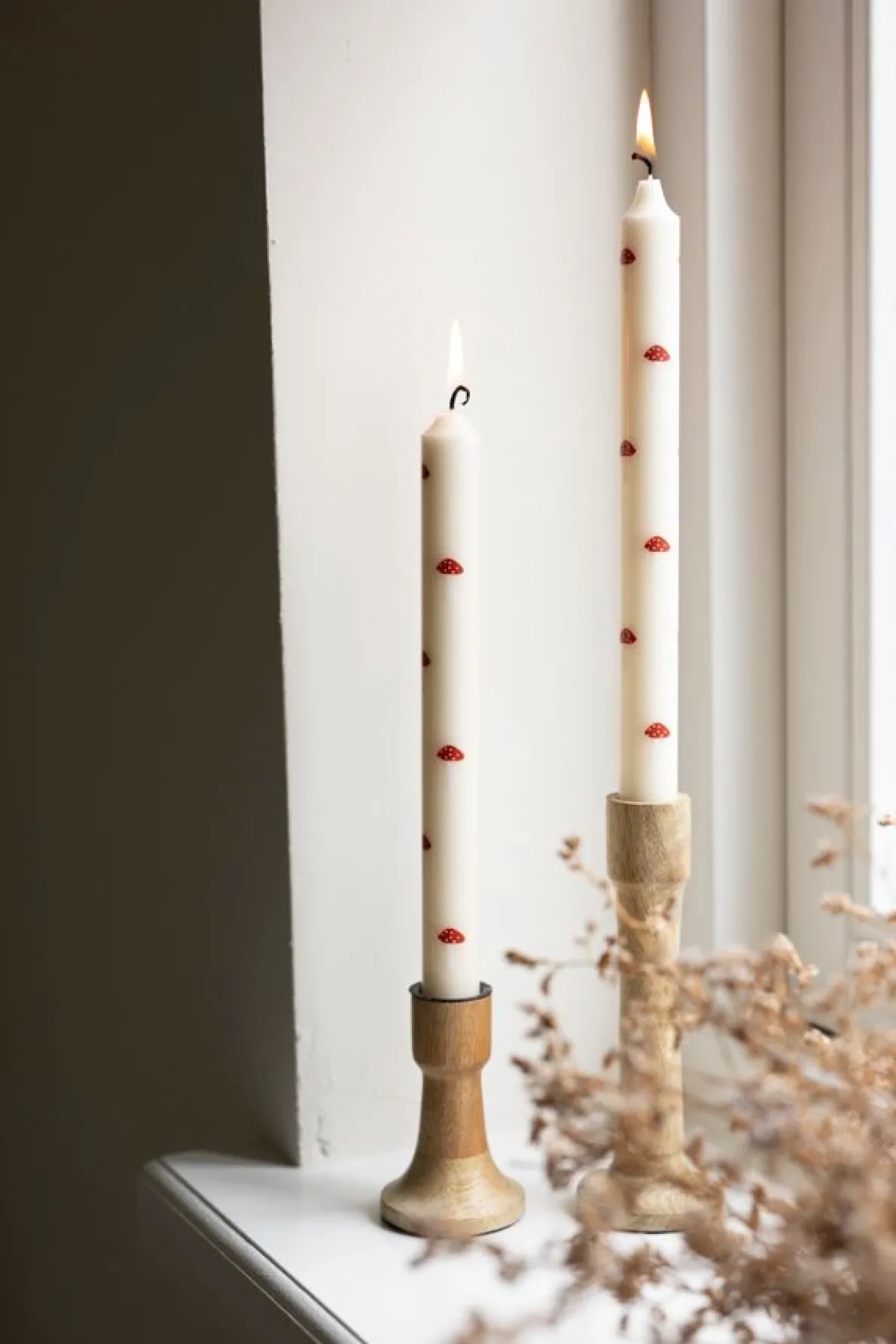 Kandelaar, mangohout, klein