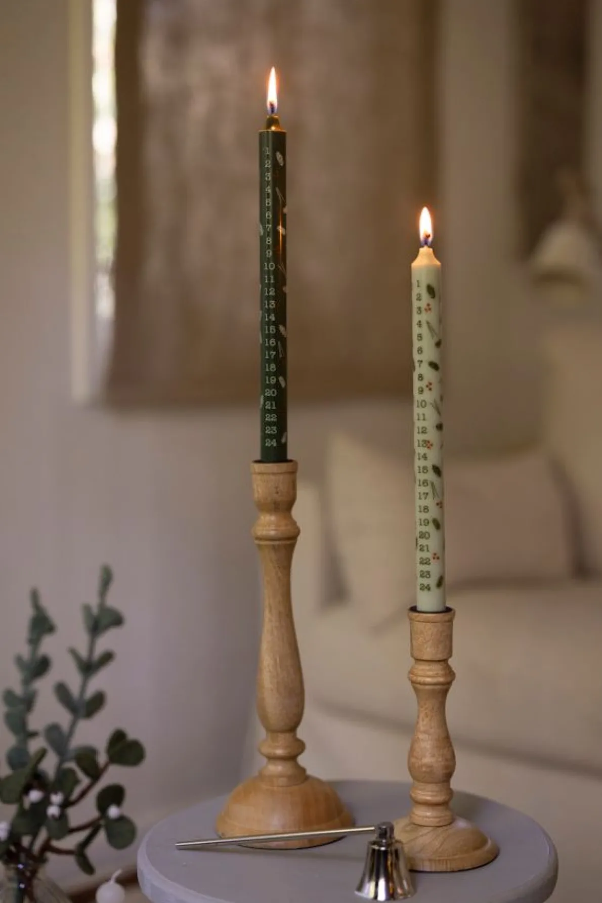 Kandelaar, mangohout, 19,5 cm