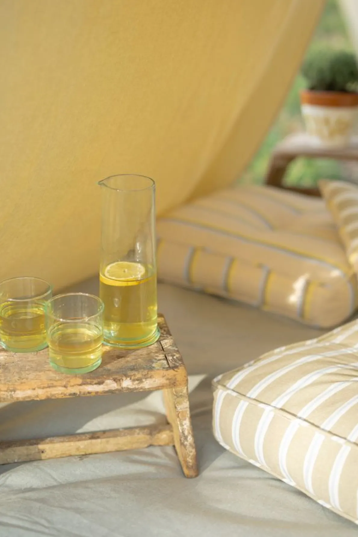 Karaf, gerecycled glas, handgeblazen, 1 l