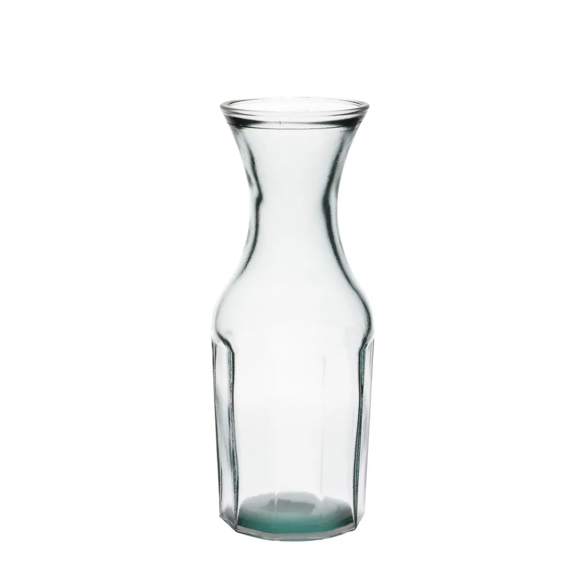 Karaf met facetten, gerecycled glas, 1 liter