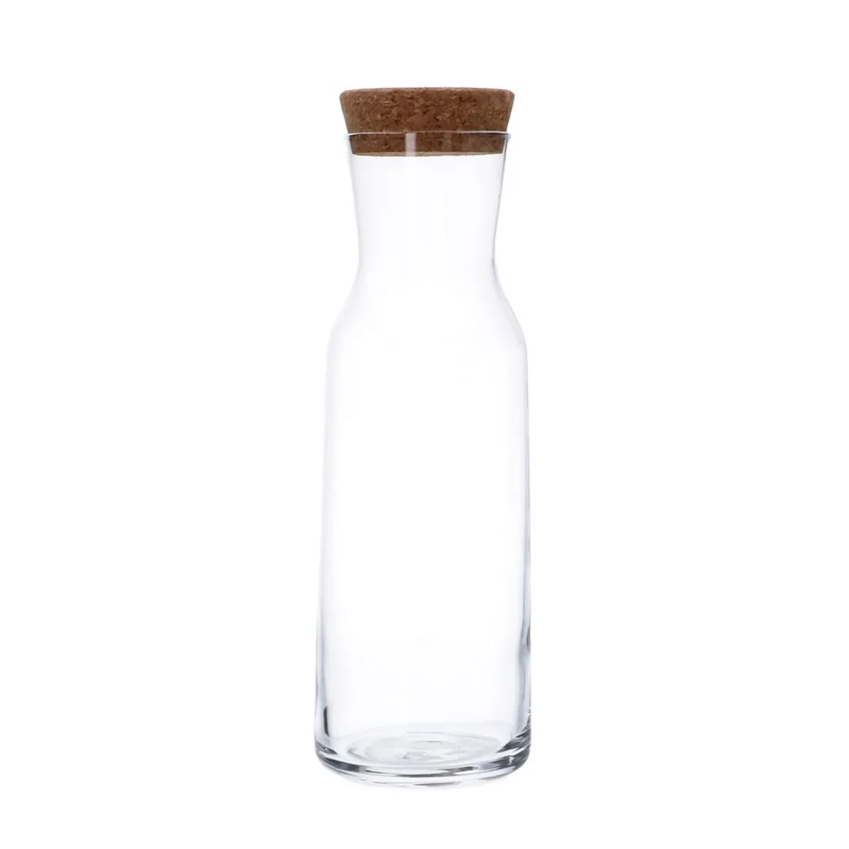 Karaf met kurk, glas, 1 liter