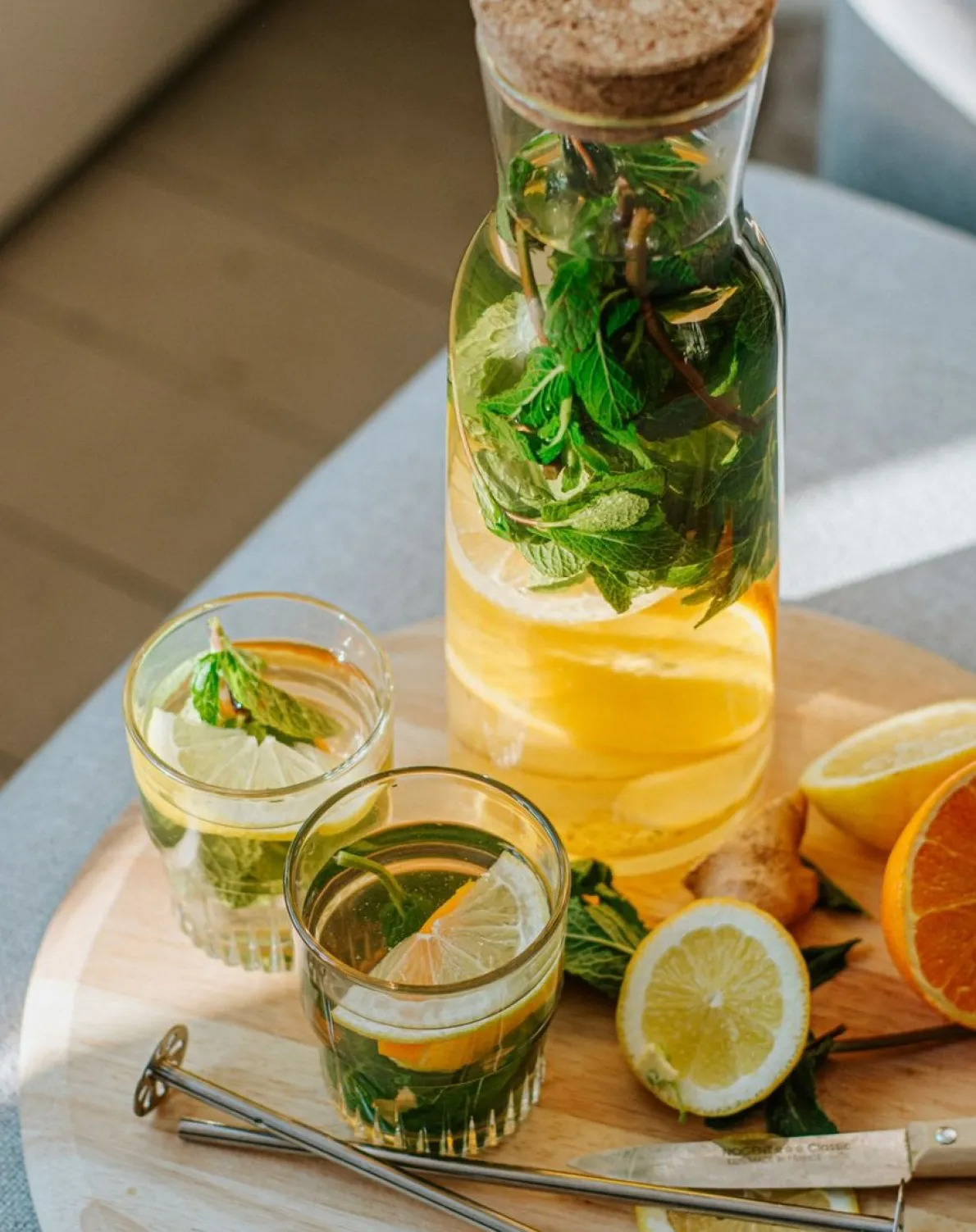 Karaf met kurk, glas, 0,5 L