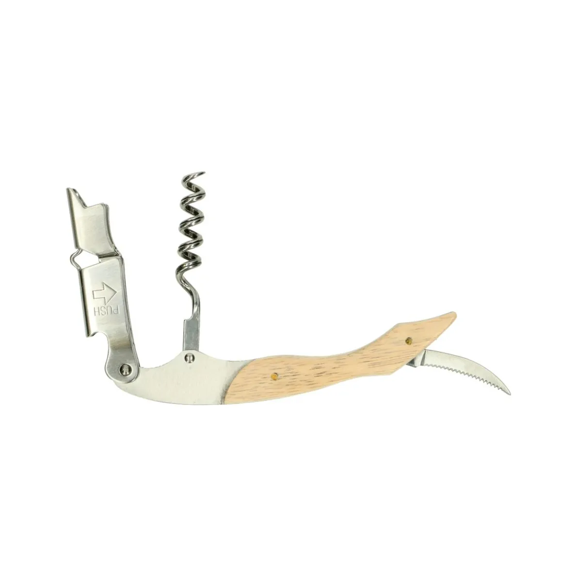 Kelnermes, rubberhout, rvs