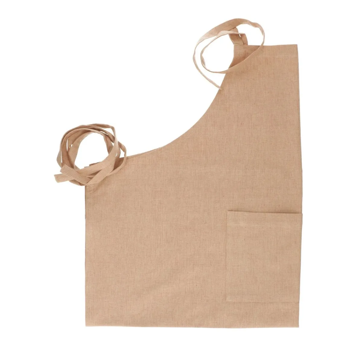 Keukenschort, bio-katoen, siena gemêleerd