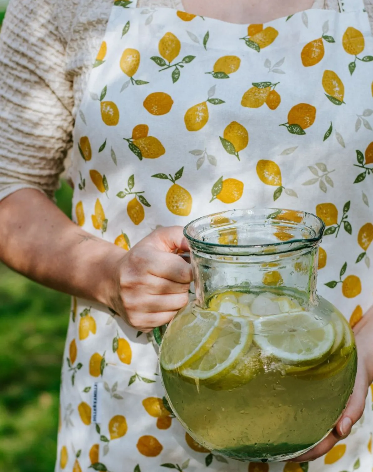 Keukenschort, bio-katoen, citroenen