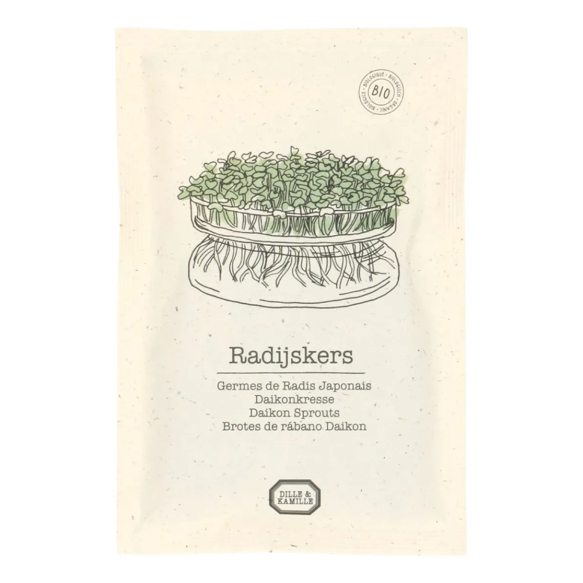 Kiemgroente, biologisch, radijskers, 25 g