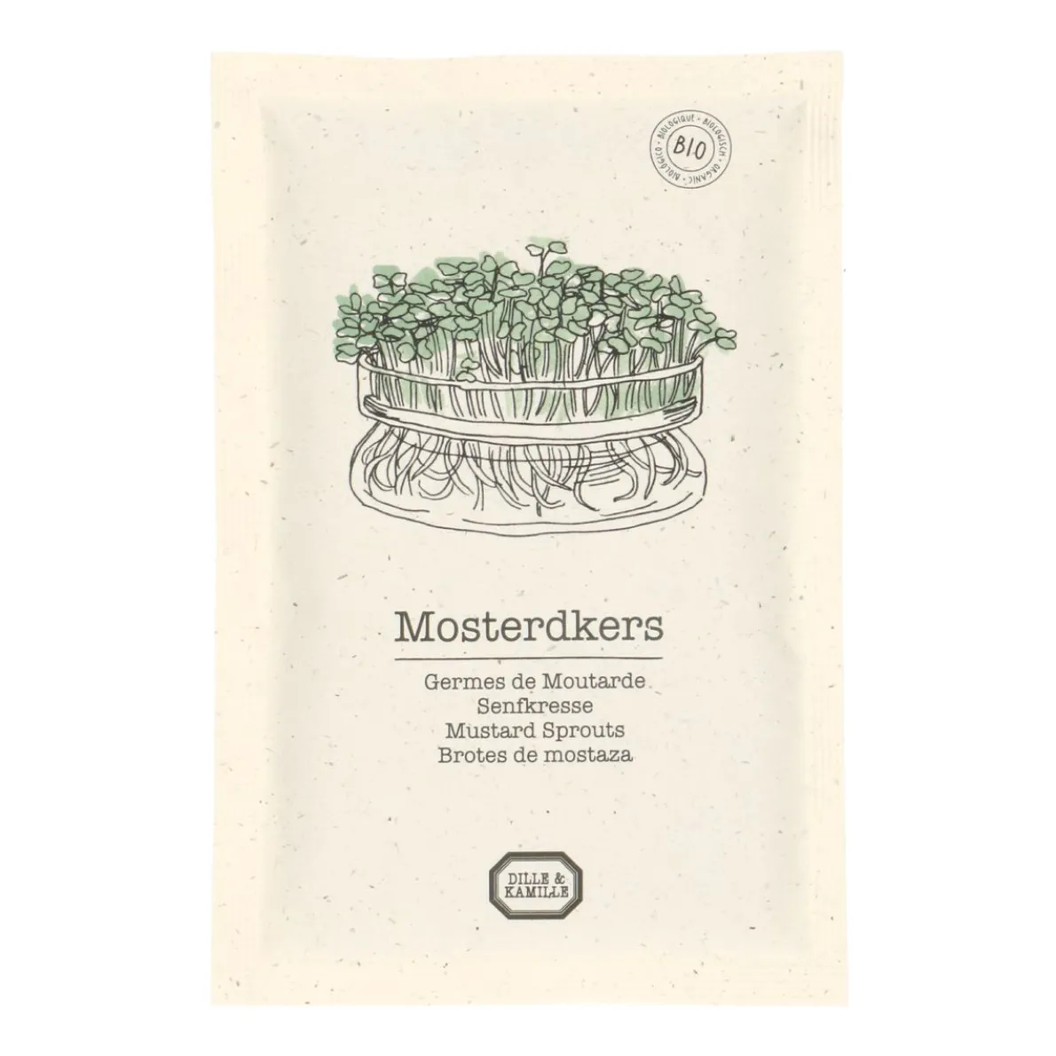 Kiemgroente, biologisch, mosterdkers, 50 g