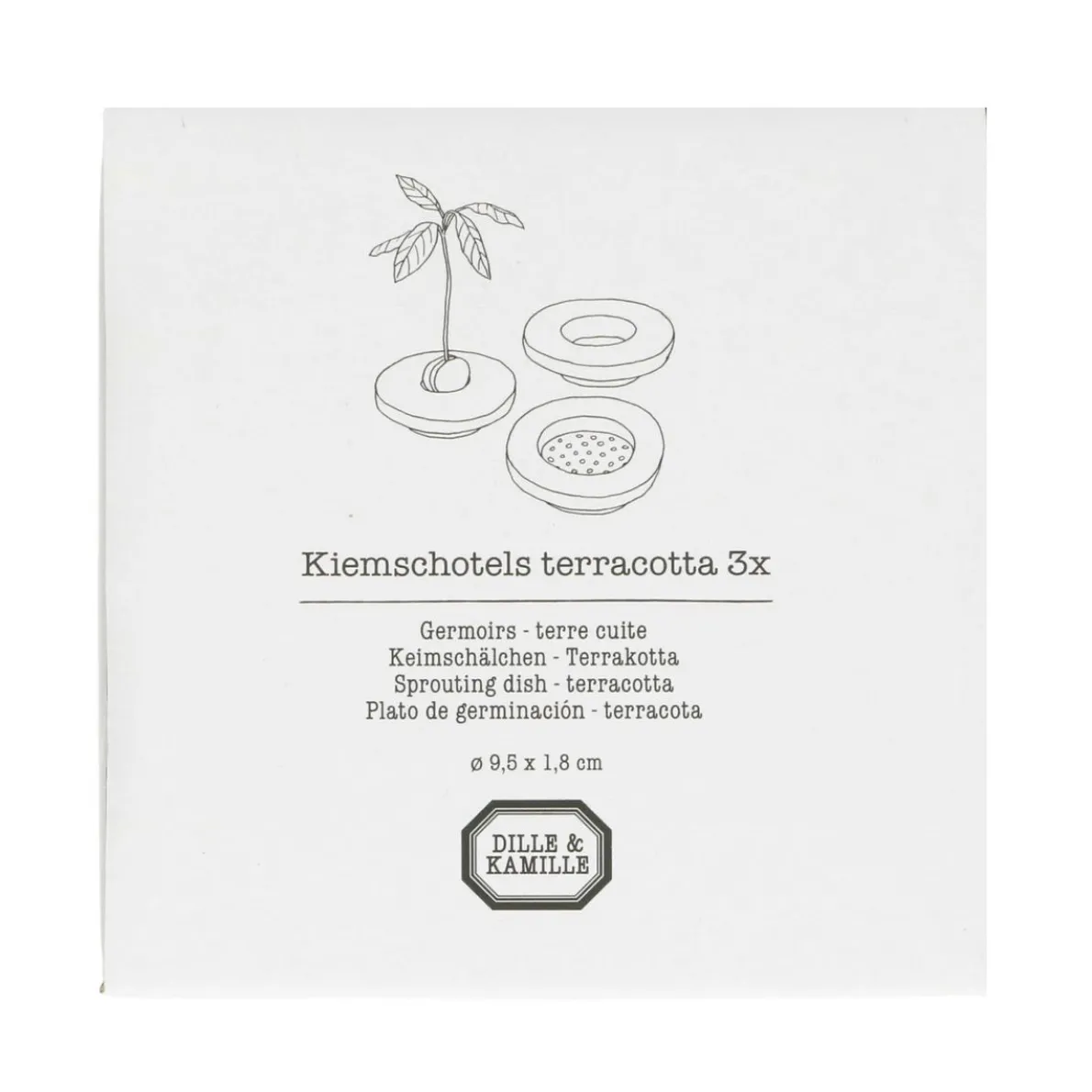 Kiemschotel, Ø 9,5 cm, 3 stuks