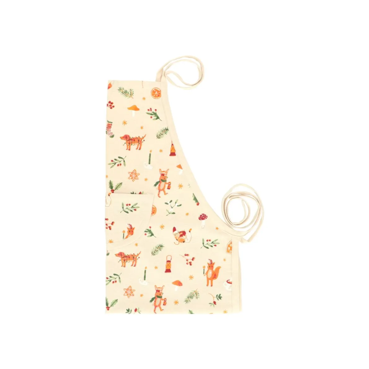 Kinderschort, GOTS bio-katoen, kerstdieren