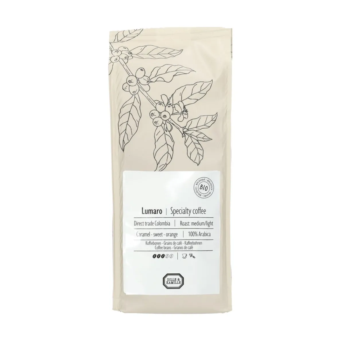 Koffiebonen, biologisch, Lumaro Colombia, 250 gram