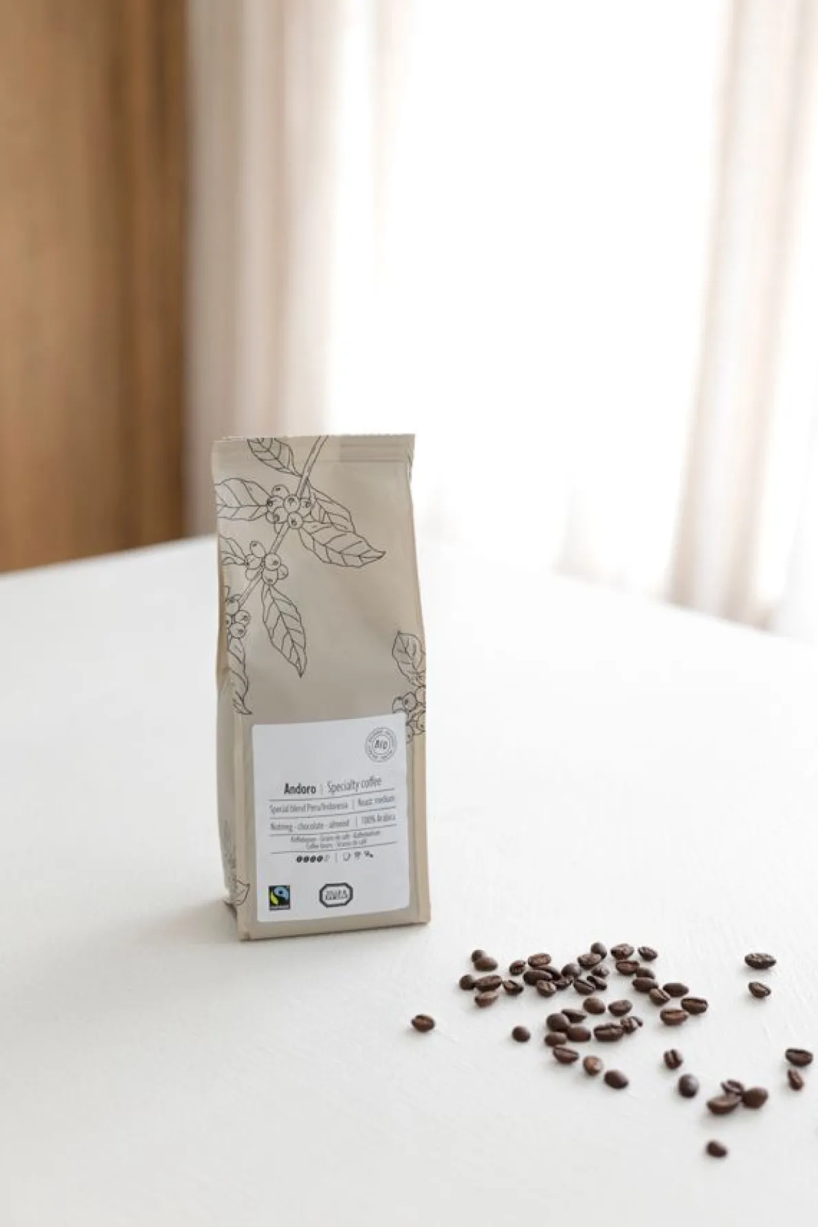 Koffiebonen, biologisch, Andoro Peru/Indonesië, 250 gram