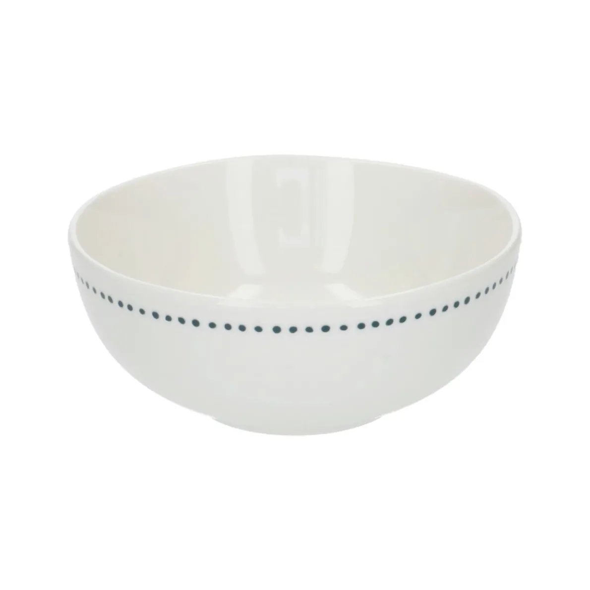 Kom met blauwe stip, organisch, porselein, Ø 12 cm