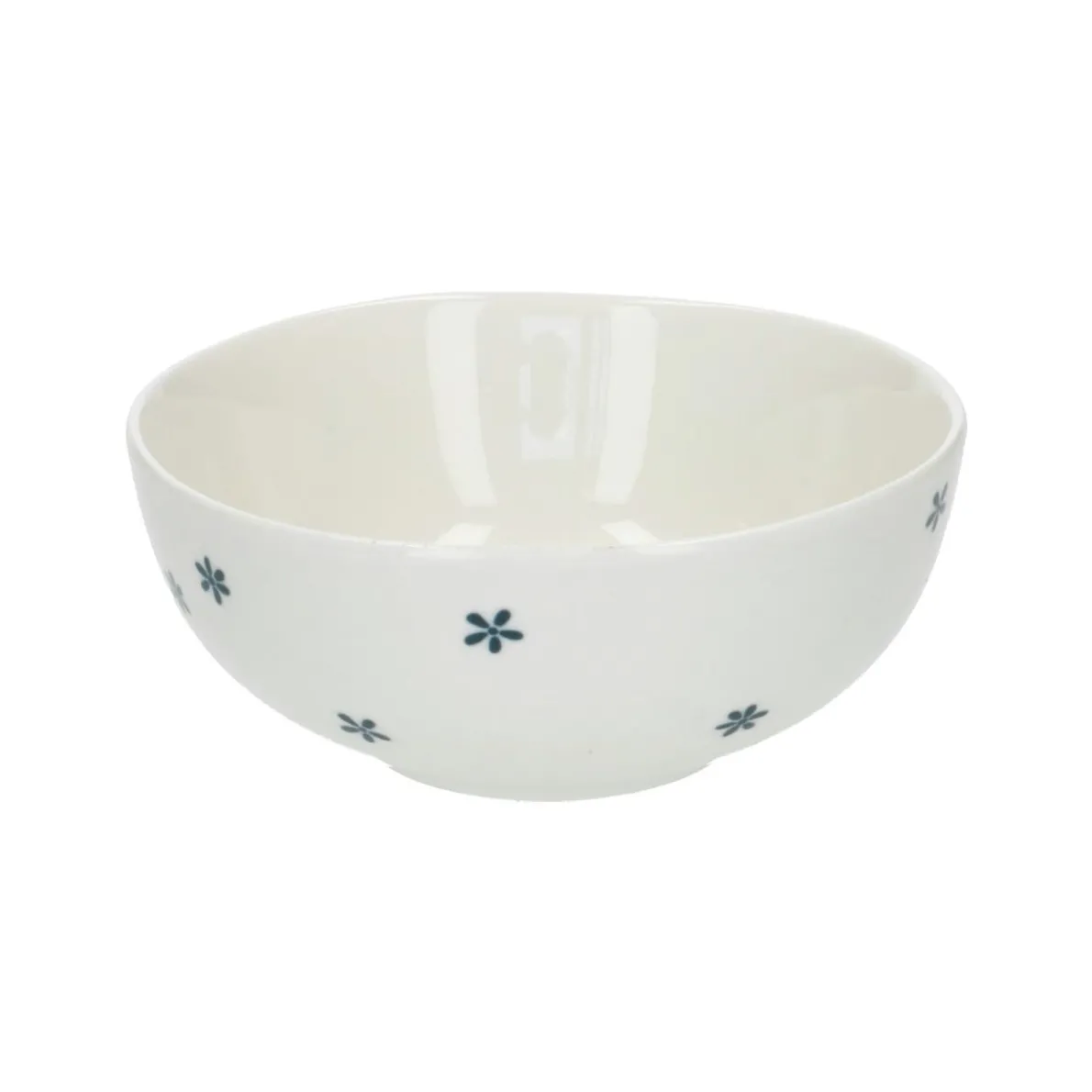 Kom met bloemetjes, organisch, porselein, Ø 12 cm