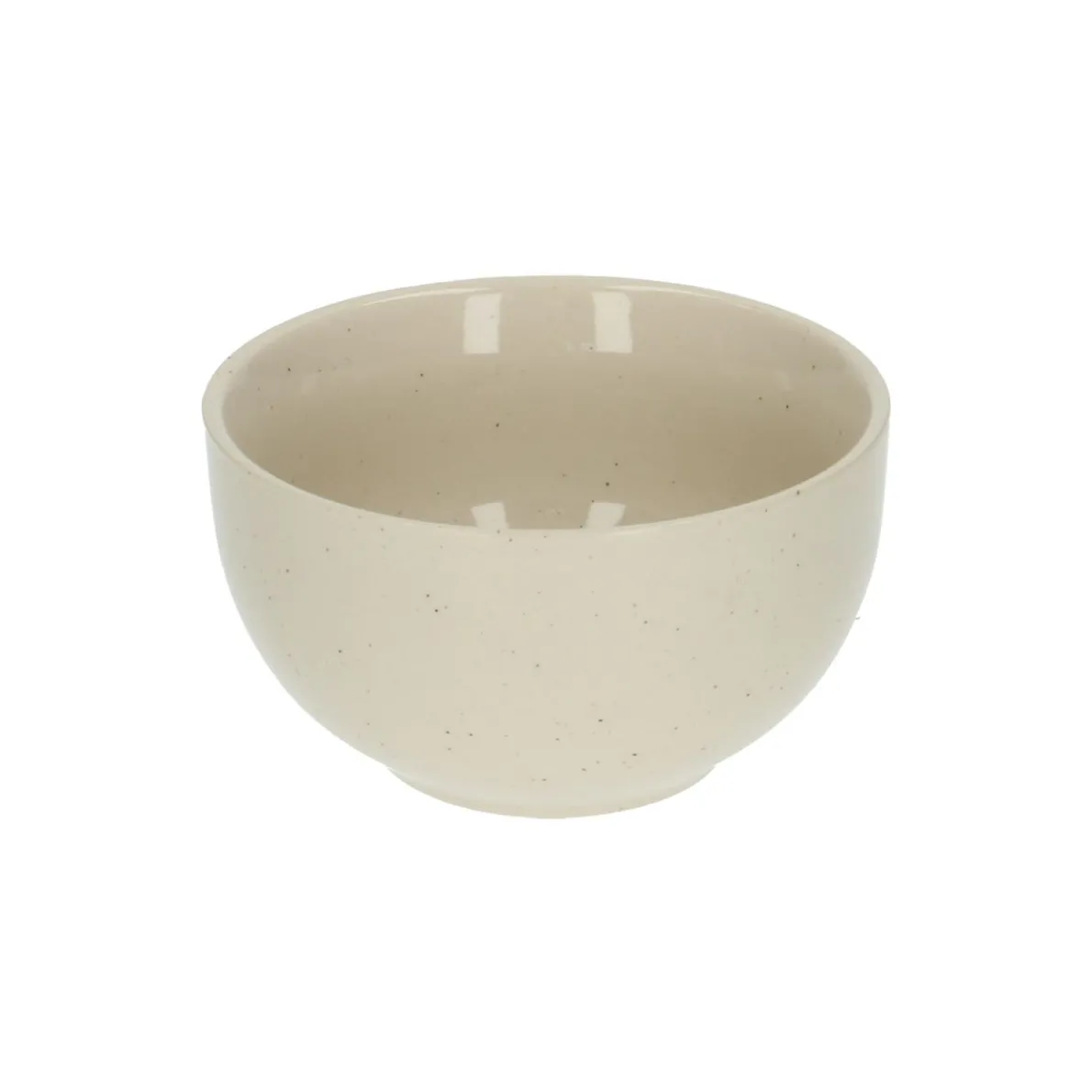 Kom, steengoed, beige, spikkel, Ø 10 cm