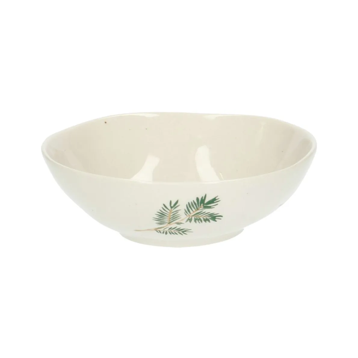 Kom, steengoed, offwhite, kersttakjes, Ø 13,5 cm