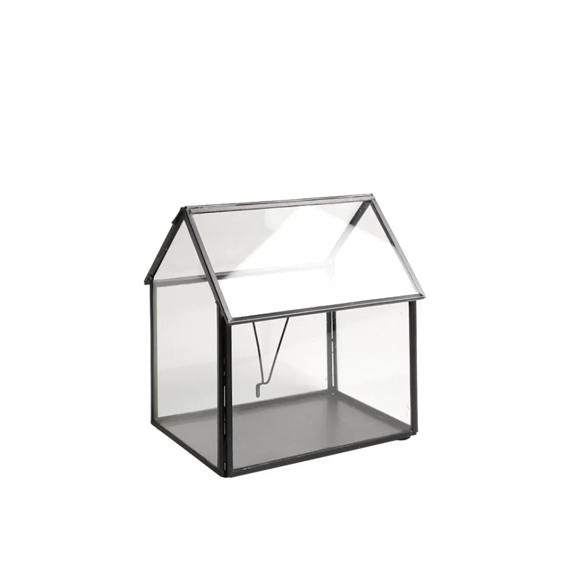 Kweekkasje, gelakt zink, zwart, klein